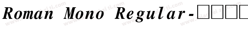 Roman Mono Regular字体转换